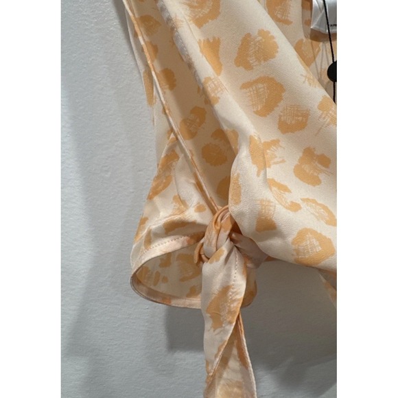 Finders Keepers Open Tie Side Leopard Print Crop Top Size Small Boho Festival - Picture 6 of 9